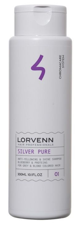 Lorvenn Silver Pure Anti-yellowing&Radiance Sampon Par Grizonat/Blond 300ml
