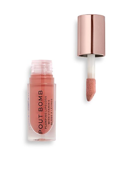 Makeup Revolution Luciu de Buze Pout Bomb Plumping Gloss Kiss 4.6ml prezentare