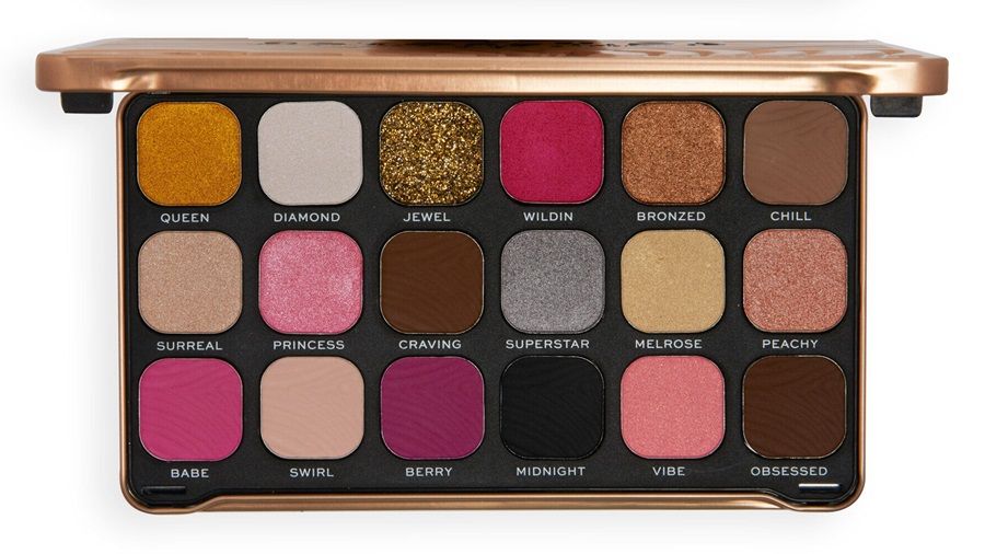 Makeup Revolution Paleta Fard de Ochi Forever Flawless Ice 18x1.1g textura