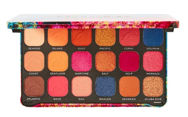 Makeup Revolution Paleta Fard de Ochi Forever Flawless Ice 18x1.1g textura