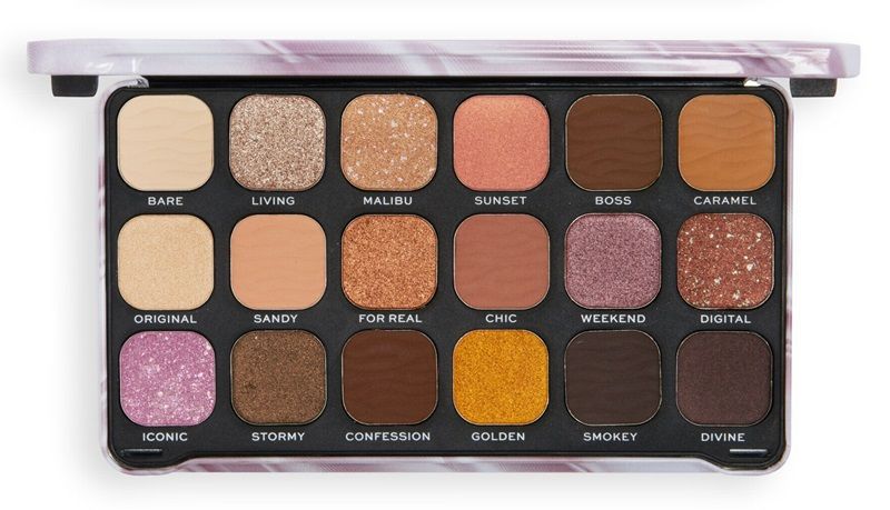 Makeup Revolution Paleta Fard de Ochi Forever Flawless Ice 18x1.1g textura