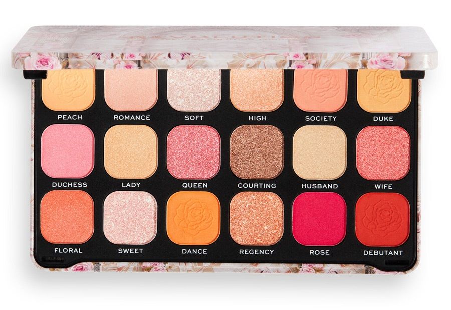 Makeup Revolution Paleta Fard de Ochi Forever Flawless Ice 18x1.1g textura