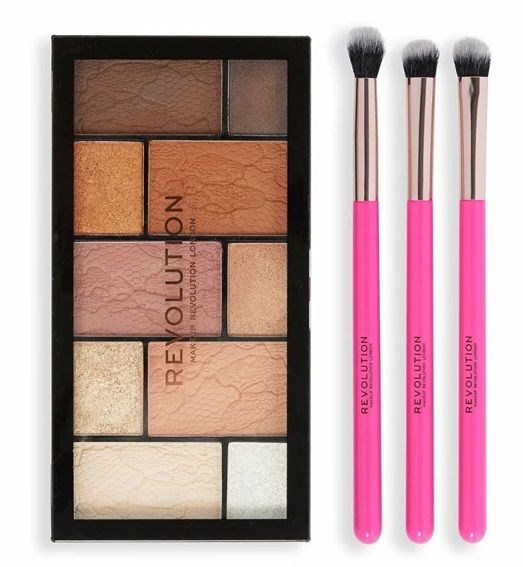 Makeup Revolution Set Glam Eyes Shimmer (Paleta fard ochi + 3xPensule machiaj)