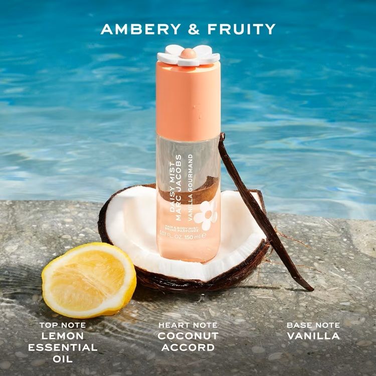 Marc Jacobs Daisy Mist Vanilla Gourmand Spray pentru corp si par 150ml note olfactive