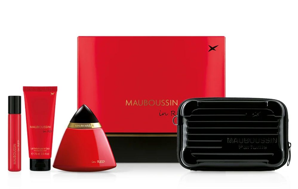 Mauboussin In Red Set (Apa de parfum 100ml + Apa de parfum 20ml + Lotiune de corp 75ml + Pouch)