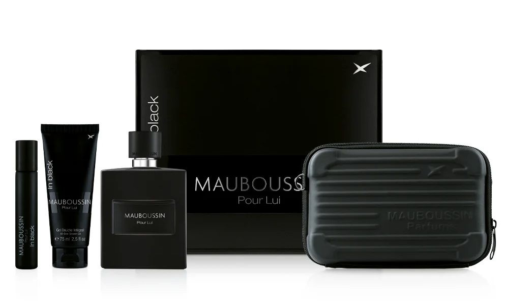Mauboussin Pour Lui In Black Set (Apa de parfum 100ml + Apa de parfum 20ml + Gel de dus 75ml + Pouch) 