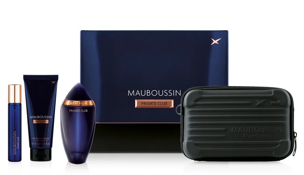 Mauboussin Private Club Set (Apa de parfum 100ml + Apa de parfum 20ml + Gel de dus 75ml + Pouch)