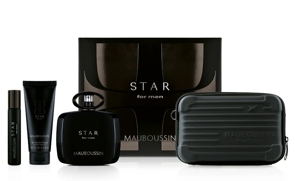 Mauboussin Star Pour Homme Set (Apa de parfum 90ml + Apa de parfum 20ml + Gel de dus 75ml + Pouch)