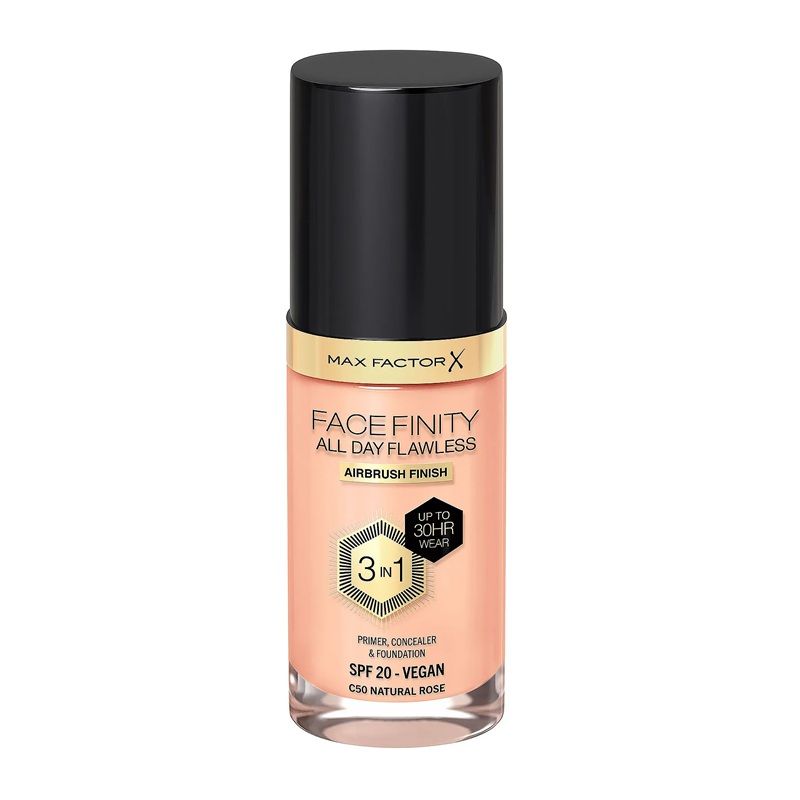 Max Factor Fond de Ten Facefinity All Day 3in1 Airbrush Flawless C50 Natural Rose 30ml