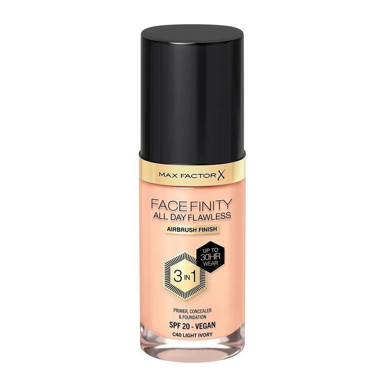 Max Factor Fond de Ten Facefinity All Day 3in1 Airbrush Flawless C40 Light Ivory 30ml