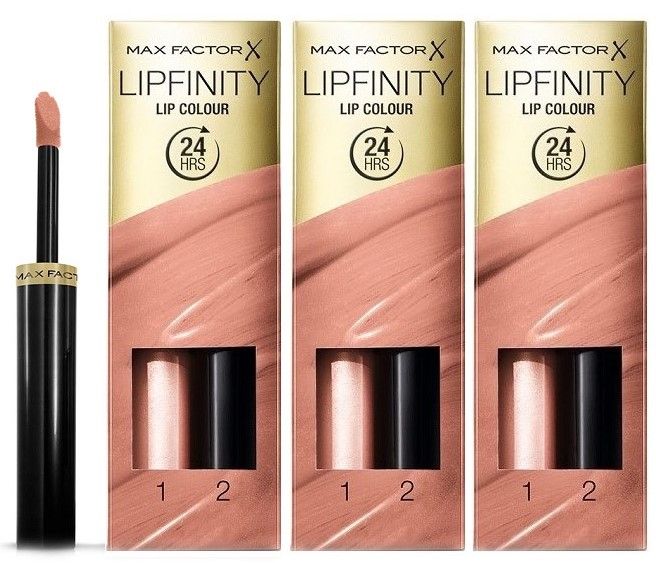 Max Factor Pachet 3xLipfinity 006 Always Delicate 2.3ml + Balsam 1.9g
