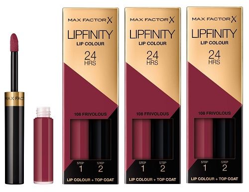 Max Factor Pachet 3xLipfinity 108 Frivolous 2.3ml + Balsam 1.9g