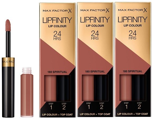 Max Factor Pachet 3xLipfinity 180 Spiritual 2.3ml + Balsam 1.9g