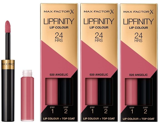 Max Factor Pachet 3xLipfinity 20 Angelic 2.3ml + Balsam 1.9g