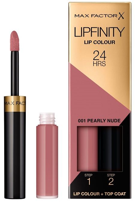 Max Factor Ruj Rezistent Lipfinity 001 Pearly Nude 2.3ml + Balsam 1.9g