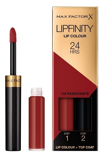 Max Factor Ruj Rezistent Lipfinity 110 Passionate 2.3ml + Balsam 1.9g