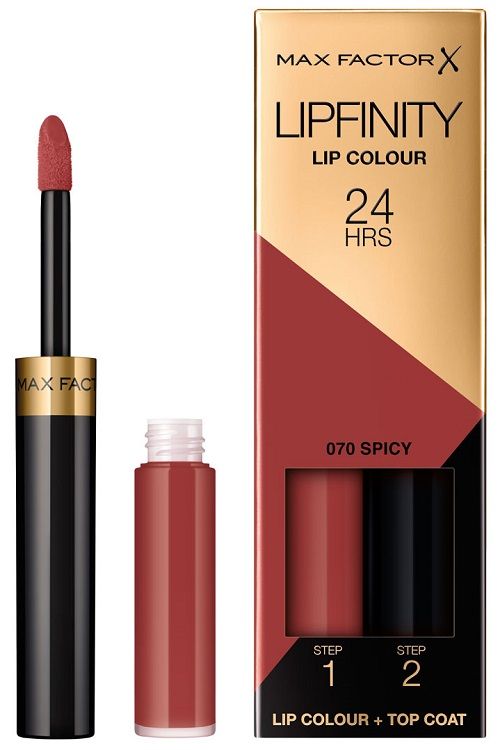 Max Factor Ruj Rezistent Lipfinity 70 Spicy 2.3ml + Balsam 1.9g