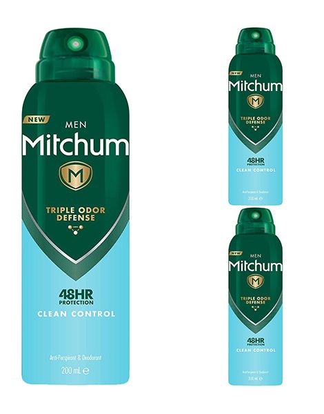 Mitchum Clean Control Men Pachet 3XDeo Spray 200ml