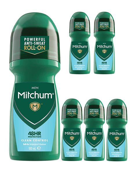Mitchum Clean Control Men Pachet 6XDeo Roll-on 100ml