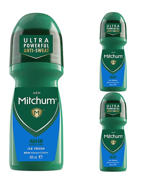 Mitchum Ice Fresh Men Pachet 3XDeo Roll-on 100ml