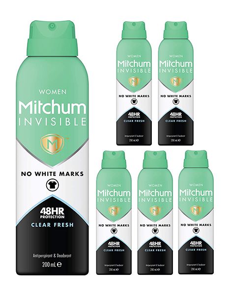 Mitchum Invisible Clear Fresh Women Pachet 6XDeodorant Spray 200ml