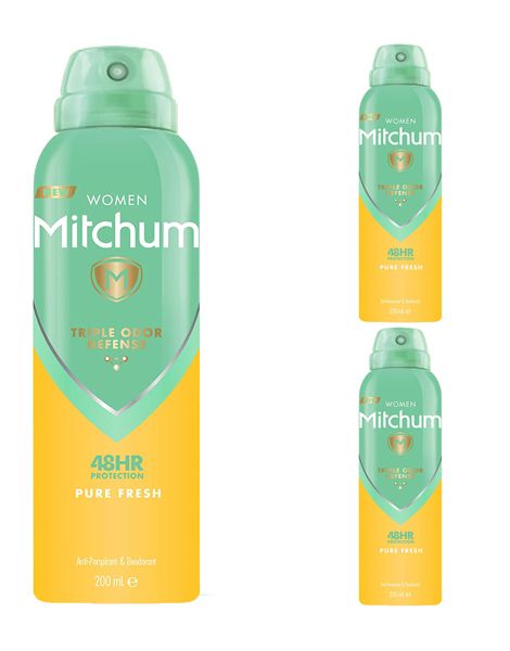Mitchum Pure Fresh Women Pachet 3XDeo Spray 200ml