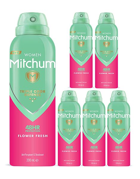 Mitchum Women Pachet 6XDeodorant Spray Flower Fresh 200ml 