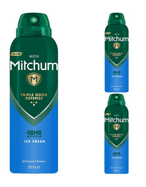 Mitchum Ice Fresh Men Pachet 3XDeo Spray 200ml 