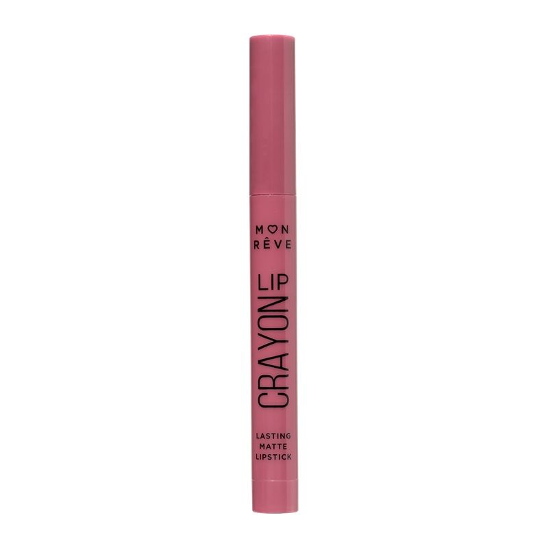Mon Reve Ruj Lip Crayon Matte Lasting Lipstick 02 Burnt Lilac 2g