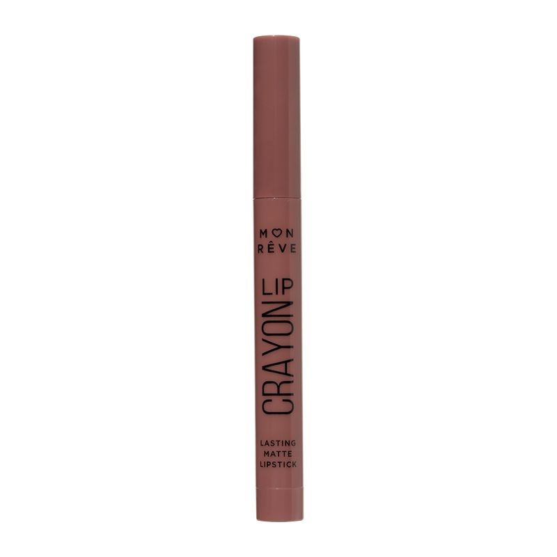 Mon Reve Ruj Lip Crayon Matte Lasting Lipstick 02 Burnt Lilac 2g