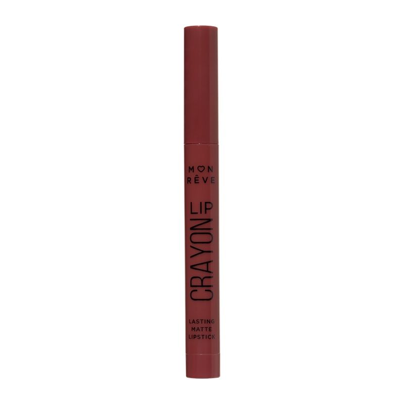 Mon Reve Ruj Lip Crayon Matte Lasting Lipstick 02 Burnt Lilac 2g