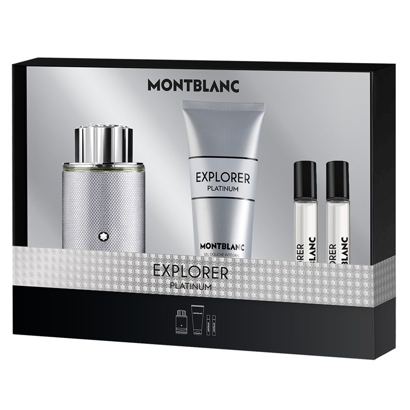 Mont Blanc Explorer Platinum Set (Apa de parfum 100ml + 2XApa de parfum 7.5ml + Gel de dus 100ml)