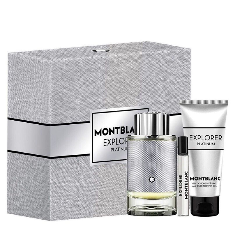 Mont Blanc Explorer Platinum Set (Apa de parfum 100ml + Apa de parfum 7.5ml + Gel de dus 100ml)