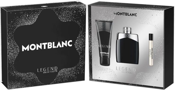 Mont Blanc Legend Set (Apa de toaleta 100ml + Apa de toaleta 7.5ml + Gel de dus 100ml)