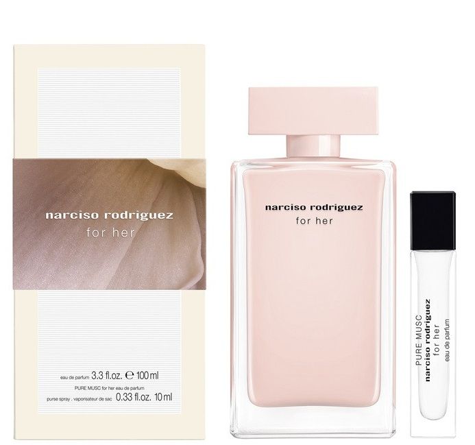 Narciso Rodriguez For Her Set (Apa de parfum 100ml + Apa de parfum Pure Musc 10ml)