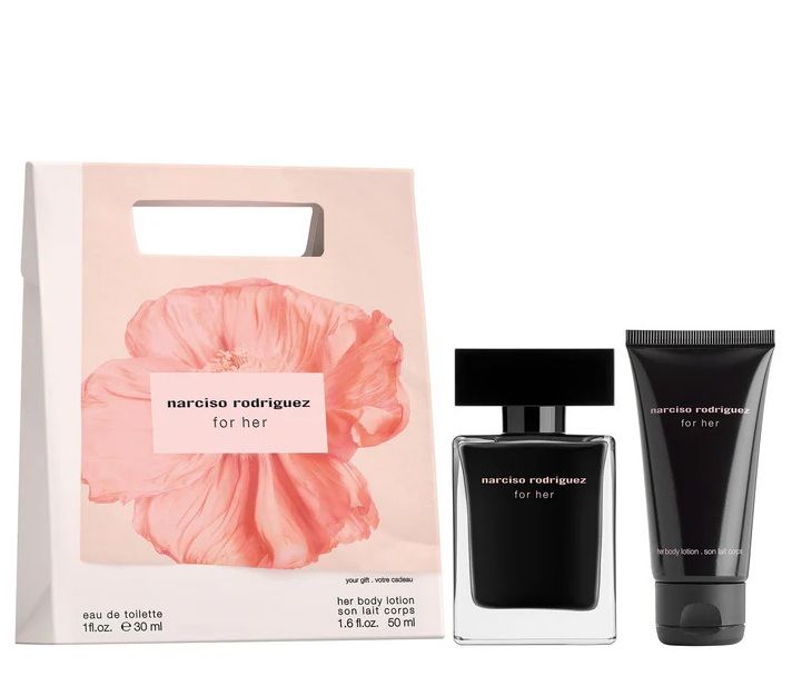 Narciso Rodriguez For Her Set (Apa de toaleta 30ml + Lotiune de corp 50ml)