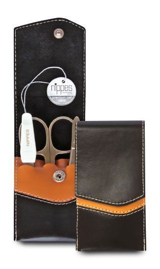 Nippes Trusa pentru Manichiura Seam Black Beige Cowhide 1041
