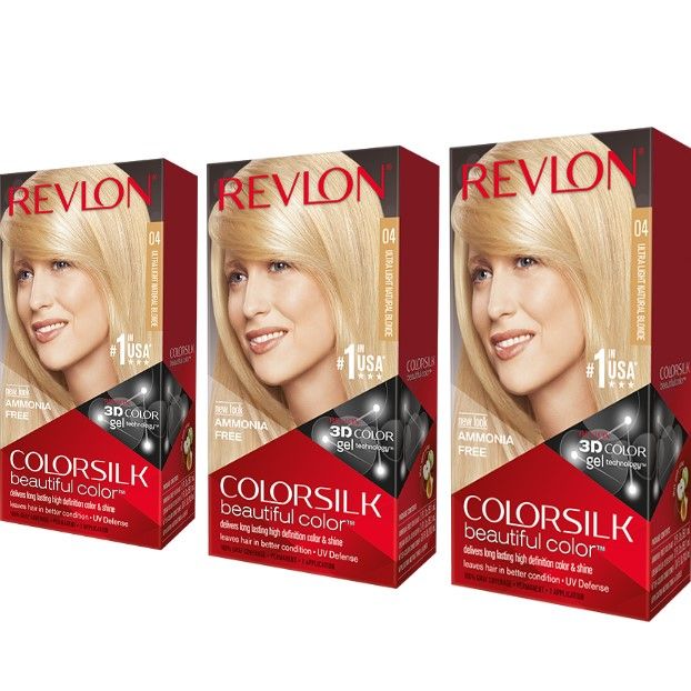 Pachet Revlon Vopsea Par Colorsilk 04 Ultra Light Blonde X 3 bucati