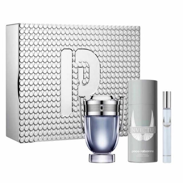 Paco Rabanne Invictus Set (Apa de toaleta 100ml + Apa de toaleta 10ml + Deo Spray 150ml)