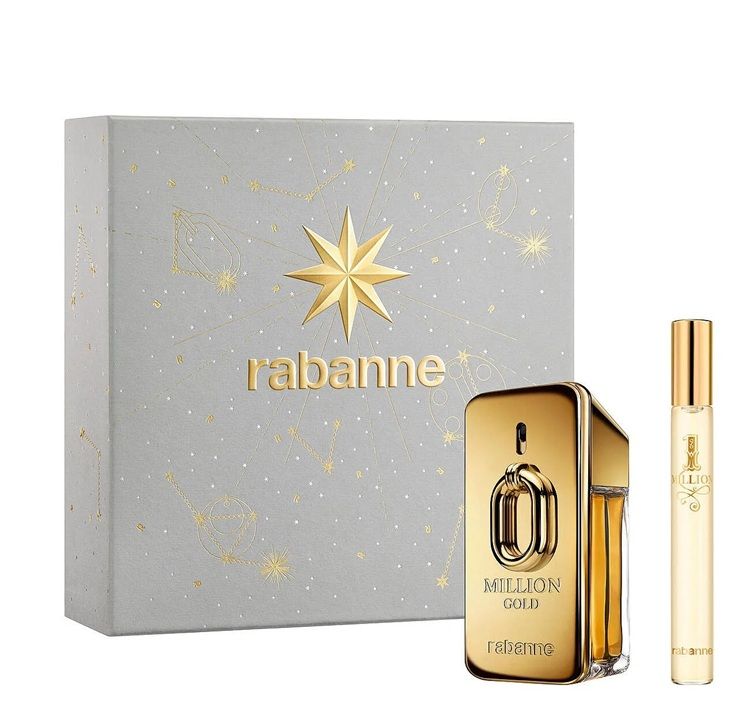 Paco Rabanne Million Gold For Him Set (Apa de parfum 50ml + Apa de parfum 10ml)