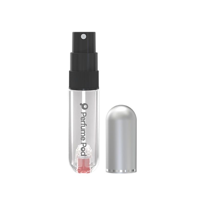Perfume Pod Pure Silver Recipient reincarcabil pentru parfum cu atomizor 5ml