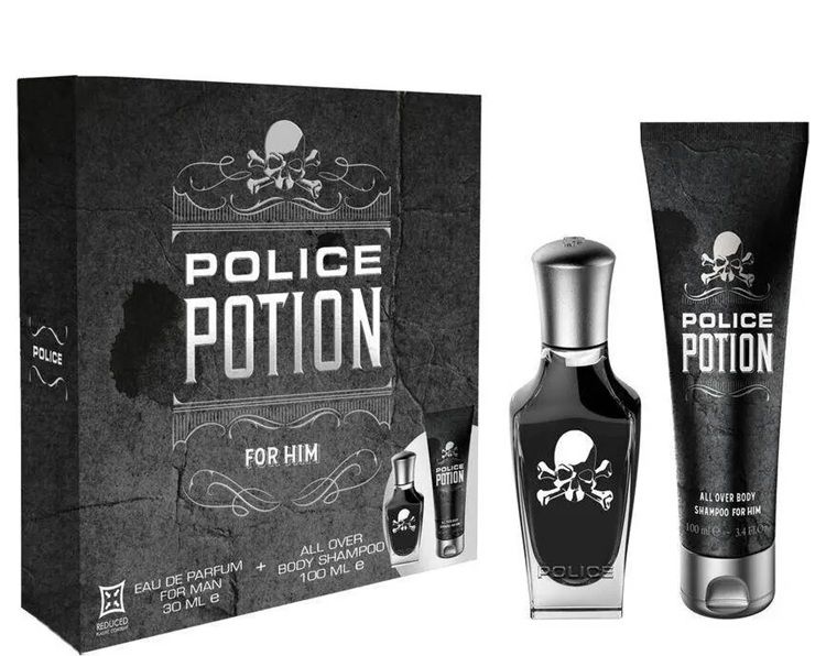 Police Potion Set (Apa de parfum pentru barbati 30ml + Gel de dus 100ml)