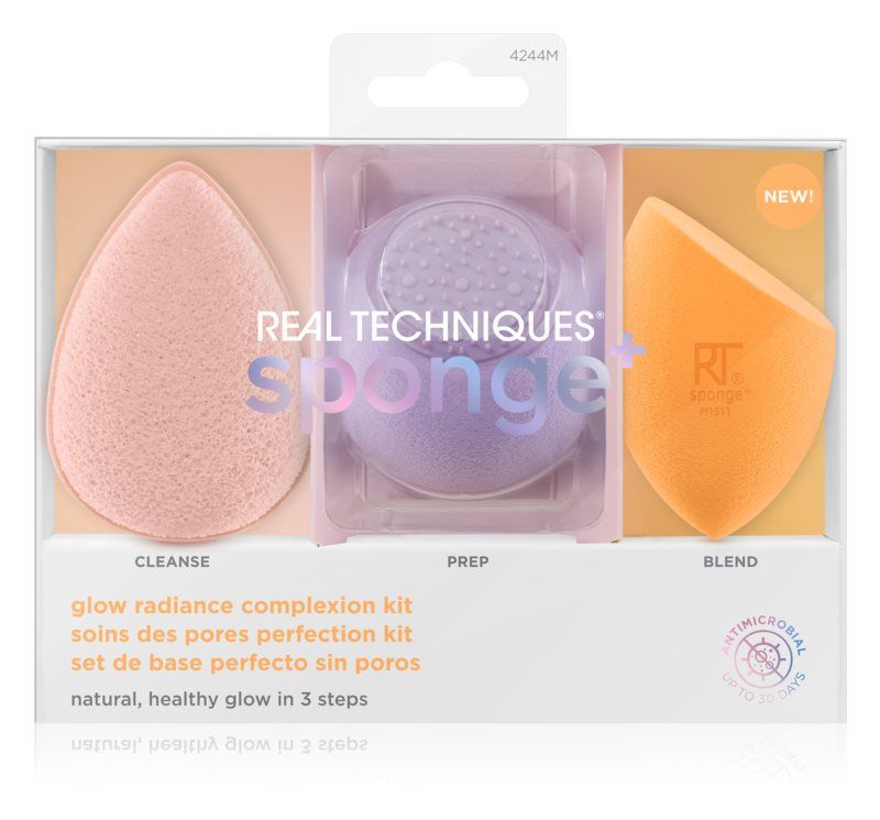 Real Techniques Beauty Blender Glow Radiance Complexion Set 3 x Burete Machiaj
