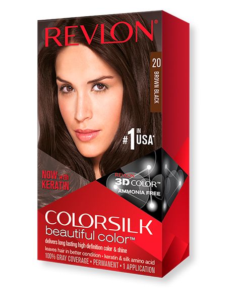 Revlon Vopsea de Par Colorsilk 20 Brown Black