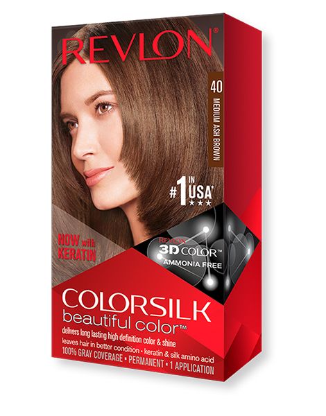 Revlon Vopsea de Par Colorsilk 40 Medium Ash Brown