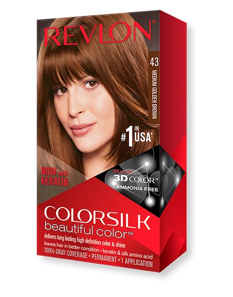 Revlon Vopsea de Par Colorsilk 43 Medium Gold Brown