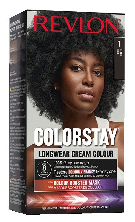 Revlon Vopsea de par Colorstay Longwear Cream Colour 1 Black 165ml