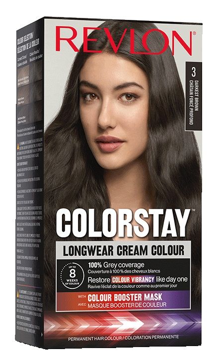 Revlon Vopsea de par Colorstay Longwear Cream Colour 3 Darkest Brown 165ml