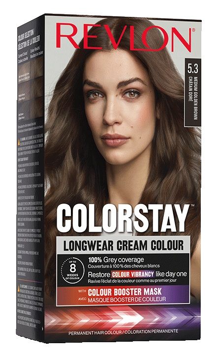 Revlon Vopsea de par Colorstay Longwear Cream Colour 5.3 Medium Golden Brown 165ml
