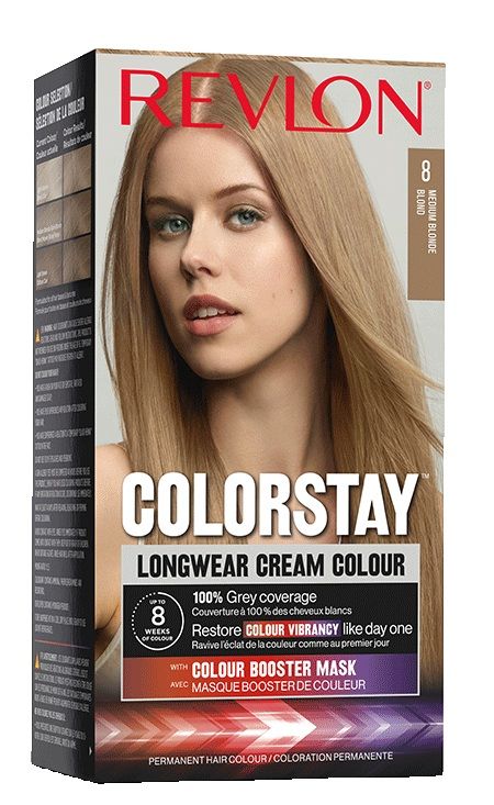 Revlon Vopsea de par Colorstay Longwear Cream Colour 8 Medium Blonde 165ml